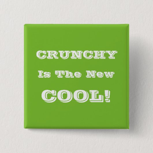 "Crunchy" 2" quadratischer Knopf Button (Vorderseite)