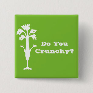 "Crunchy" 2" quadratischer Knopf Button