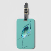 Crunchy Cockroach Gross Insekt in Aquamarin und bl Gepäckanhänger (Vorderseite Vertikal)