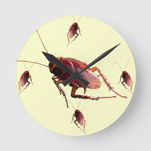 Crunchy Cockroach Runde Wanduhr (Vorderseite)