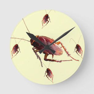 Crunchy Cockroach Runde Wanduhr