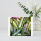 Crunchy Courgettes Postkarte (Stehend Vorderseite)