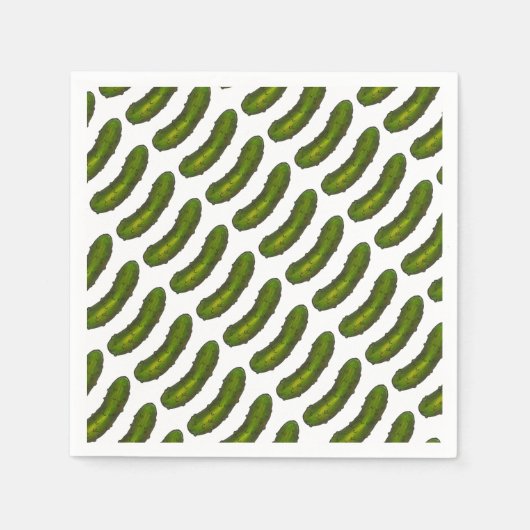 Crunchy Green Dill Pickle Sour Pickles Jüdisches D Serviette (Vorderseite)