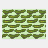 Crunchy Green Kosher Deli Sour Dill Pickle Print Geschenkpapier Set (Vorderseite)