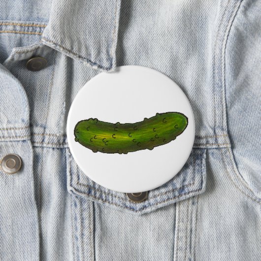 Crunchy Green Kosher Dill Deli Style Pickle Feinsc Button (Beispiel)