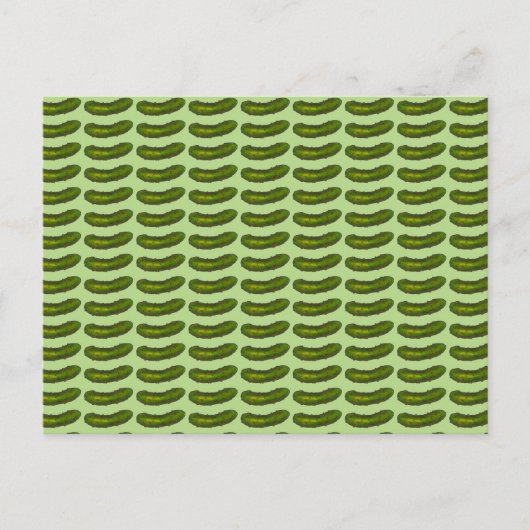Crunchy Green Kosher Dill Pickle Print Feinschmeck Postkarte (Vorderseite)