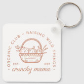 Crunchy Mama Bio Hausmeisterin Bauernleben Schlüsselanhänger (Rückseite)