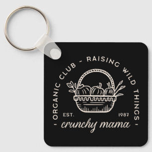 Crunchy Mama Bio Moms Club lustige Zitate Schlüsselanhänger