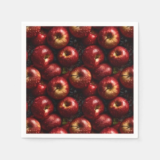 Crunchy Red Summer Apples Serviette (Vorderseite)