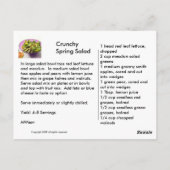 Crunchy Spring Salad Postkarte (Rückseite)