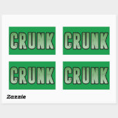 Crunk, Funny Slang Rechteckiger Aufkleber (Blatt)