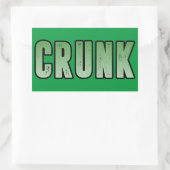Crunk, Funny Slang Rechteckiger Aufkleber (Tasche)