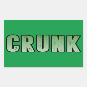Crunk, Funny Slang Rechteckiger Aufkleber