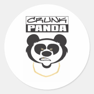 Crunk Panda Runder Aufkleber