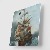 Crusade ahoy quadratische wanduhr (Winkel)