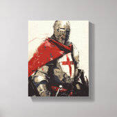 Crusader Knight Illustration Leinwanddruck (Vorderseite)