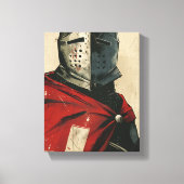Crusader Knight Illustration Leinwanddruck (Vorderseite)