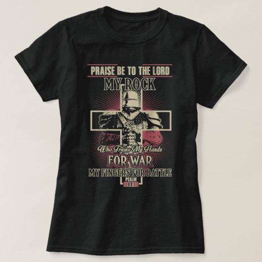 Crusader Knight Templar Warrior Of God Praise Be T T-Shirt (Design vorne)