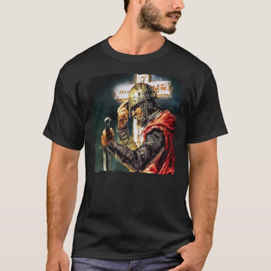 Crusader Knight Usyk Champion Classic T-Shirt (Vorderseite)