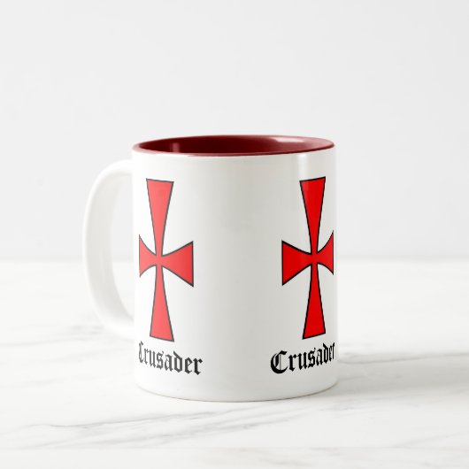 Crusader-Tasse für den Kaffee Zweifarbige Tasse (Vorderseite Links)