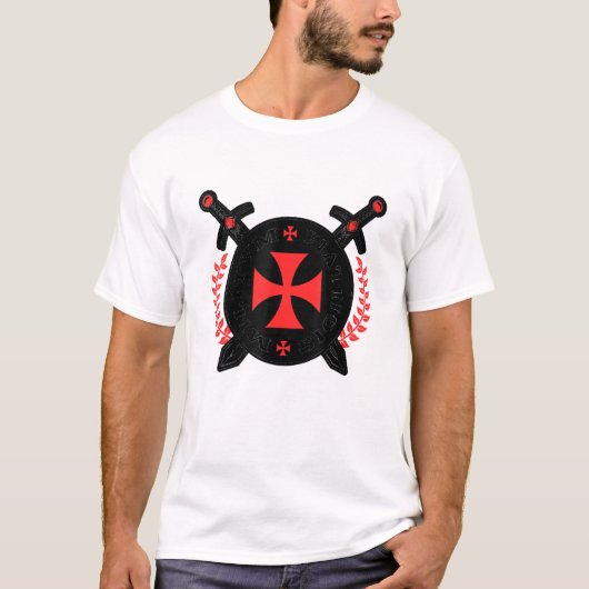 Crusader Templar Emblem Knight Order T-Shirt (Vorderseite)