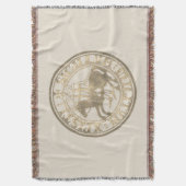 Crusader Templar Knights Siegel Logo Deus Vult gol Decke (Vorderseite Vertikal)
