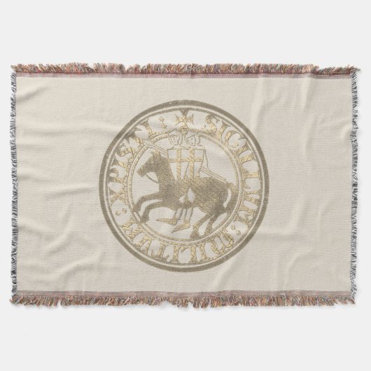 Crusader Templar Knights Siegel Logo Deus Vult gol Decke (Vorderseite)