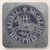 Crusader Templar Knights Siegel Logo Deus Vult MET Getränkeuntersetzer (Vorderseite)