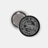 Crusader Templar Knights Siegel Logo Deus Vult old Magnet (Vorderseite/Rückseite)