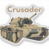 Crusader WW2 Britischer Tank Aufkleber (Vorderseite)