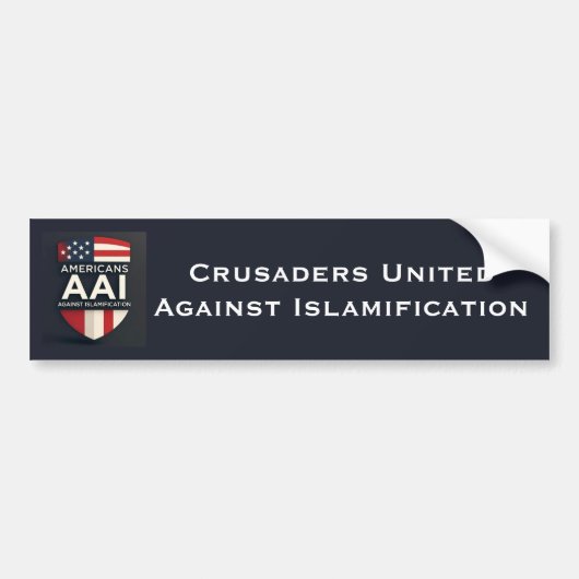 Crusaders United Against Islamification Autoaufkleber (Vorne)