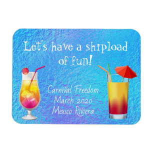 Cruse Door Stateroom Magnet trinkt Cocktails
