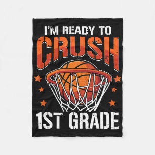 Crush 1. Grade Bysketbyll Byck to School Boys Kind Fleecedecke