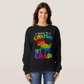 Crush 1st Grade Dinosaur Pop It Fidget Back To Sch Sweatshirt (Vorne ganz)