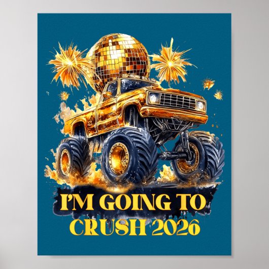Crush 2026 Monster Truck New Year Party Countdown  Poster (Vorne)