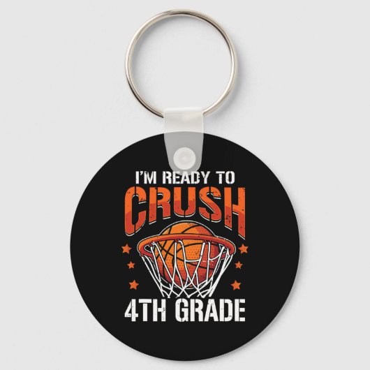 Crush 4. Klasse Basketball Zurück zur Schule Junge Schlüsselanhänger (Vorderseite)