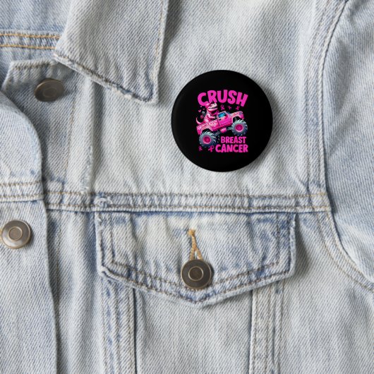Crush Breast Cancer Nk T-rex Dinosaur Monster Truc Button (Beispiel)