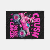Crush Breast Cancer Nk T-rex Dinosaur Monster Truc Fleecedecke (Vorderseite (Horizontal))