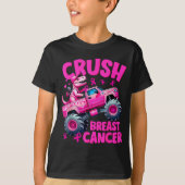 Crush Breast Cancer Nk T-rex Dinosaur Monster Truc T-Shirt (Vorderseite)