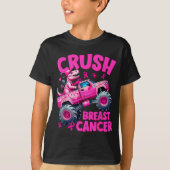 Crush Breast Cancer Nk T-rex Dinosaur Monster Truc T-Shirt (Vorderseite)