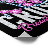 Crush Brustkrebs Bling Ribbon Poster (Ecke)