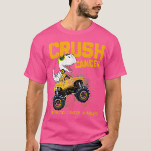 Crush Cancer Childhood Cancer Awareness Dinosaur T T-Shirt