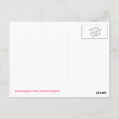 Crush Cancer mit Stilettos Postkarte (Rückseite)