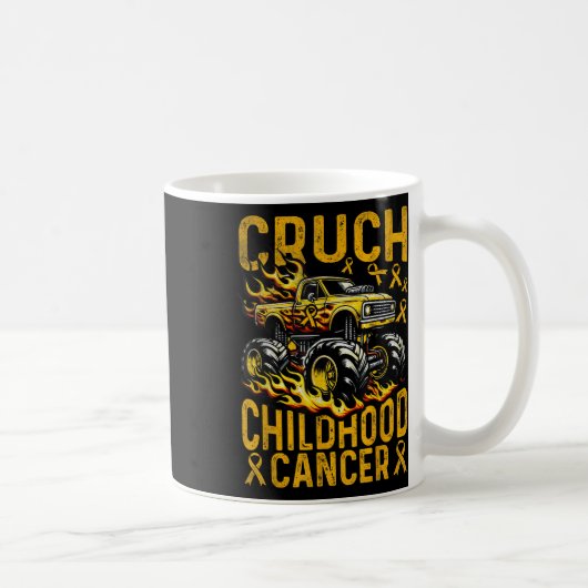 Crush Childhood Cancer Awareness Monster Truck &am Kaffeetasse (Rechts)