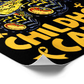 Crush Childhood Cancer Awareness Monster Truck Din Poster (Ecke)
