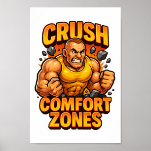 Crush Comfort Zonen 3D Motivierend Transfer PNG Poster
