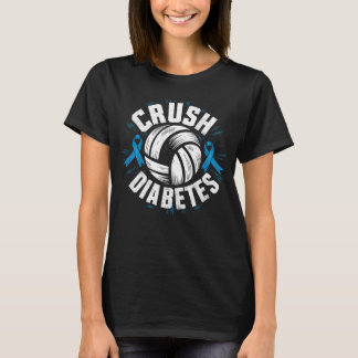 Crush Diabetes Volleyball Diabetes Bewusstsein T-Shirt