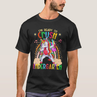 Crush Kindergarten Dabbing Einhorn zurück zur Schu T-Shirt