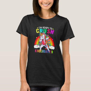 Crush Kindergarten Dabbing Einhorn Zurück zur Schu T-Shirt