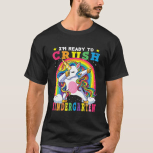 Crush Kindergarten Dabbing Einhorn zurück zur Schu T-Shirt